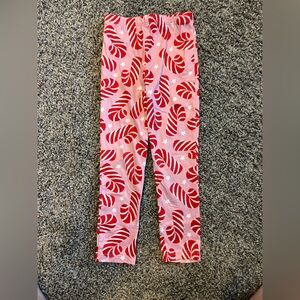Mika & rose 4 pink red candy cane pants girls legging
